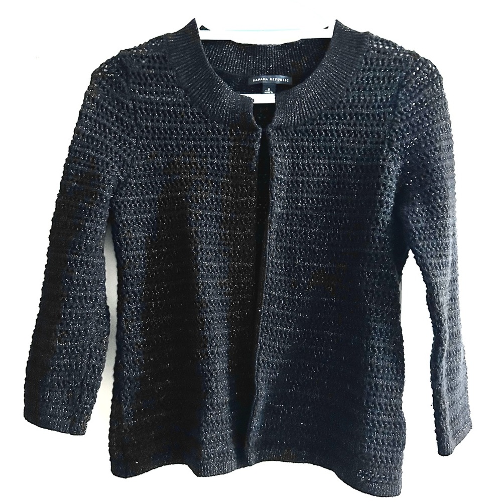 Banana Republic Black &metallic gold Women's Cardigan